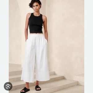 Banana Republic Factory White Wide-Leg Pants NWT large